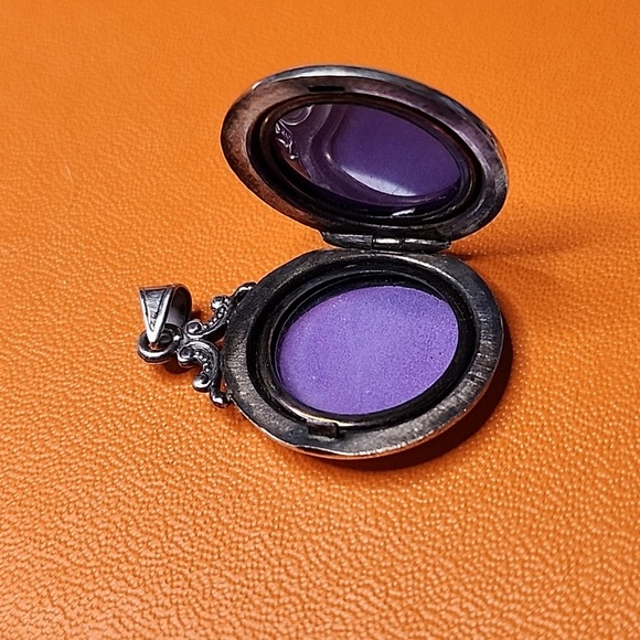 Birks Vintage locket pendant with Necklace Made in Italy Silver 925 stamps - Picture 4 of 16